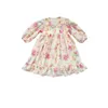 Robes de fille Robes de fille Romantique Big Flower Robe Nouveau style Enfants au printemps et en été 2-8 vieux vêtements