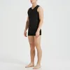 Débardeurs pour hommes élégant gilet de sport coupe 3D lisse couture Fine coupe ajustée sans couture pull haut hommes évacuation de l'humidité