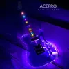 Corpo de guitarra elétrica acrílica Acepro com 11 vias Swtich LEDs multicoloridos Fretboard com LEDs coloridos de alta qualidade frete grátis