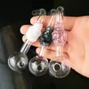 Fabricación de pipas de vidrio para fumar Bongs soplados a mano Wok de calabaza curvada