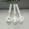 Colour cartoon logo mini-glass direct-fired pot Glass water hookah Handle Pipes smoking pipes High quality