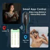 HESEKS APP Remote Penis Training Doppio anello Vibratore Masturbatore maschile Ritardo Cock Ring Glande Massaggiatore Giocattolo del sesso per gli uomini L230518