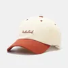 Casquettes de baseball coton panneau de brassage bicolore casquette de baseball réglable en plein air pour hommes et femmes 17 G230606