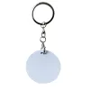 Nya hängen sublimering Aluminiumlegering Keychains Transfer Printing Blank DIY Anpassade förbrukningsvaror Keyring Två sidor tryckta