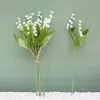 Dried Flowers White Artificial Letter Bellflower Fake Plastic Handmade Home Decoration Plants Wall Wedding Party Bride Holding Bouquet