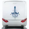 Camping RV Caravan Lighthouse Comb of the Winds Compass Car Car SUV 4x4 Ofrroad Secal Decore Vinyl Decor