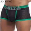 JOCKMAIL Sexy Men Underwear Boxer Breathable Mesh boxershorts men Male Underpants cueca Gay penis Man Panties Mens Trunks 230612