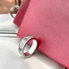 Band Rings Christmas diamonds inlay designer ring for woman jewelry screw ice out love valentine s day fashion silver color rose golden gold plated wedding rings ZB01