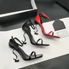 Designer opyum high heel dress shoes classic dress shoes sandal metal letter heel sexy open-toe pumps fashion stiletto patent leather wedding party