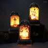 Dekoracja imprezy 1PC Halloween LED Tombstone Light Horror Happy Home Decor Retro Symulacja Dekoracje lampy nagrobkowej