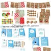 Packing Bags Merry Christmas Snowman Snowflakes Candy Peace Fruit Gift Kraft Paper Drop Delivery Otcup