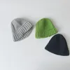 Berets Kids Knitted Cap Solid Color Casual Beanies Hat For Boy Girl 6 Months Baby Korean Version Caps Children Woolen Hats 1-3 Year