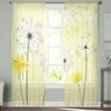 Curtain Gentle Dandelions Sheer Curtains For Living Room Modern Fashion Valance Kitchen Tulle