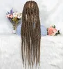 #1b Mix #30 Color High-grade Synthetic Fiber Corn Braids Full Lace Wig Headgear for Black Woman