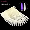 Faux ongles 50pcs clair Nature conseils pour Nail Art affichage cercueil ballerine Style Swatch vernis Stand pratique manucure outils