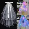 Tocados Velo luminoso con perla Super Ribbon Bow Light Net Red Fairy Po