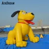 8m (26ft)Factory price advertising inflatable yellow dog model for zoo Pet shop promotion decoration cartoon animal