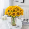 Dried Flowers 1PC Artificial Sunflower Home Garden for Decoration Stamen Wedding Autumn Christmas Fake Living Room Bedroom