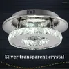 Ceiling Lights Modern LED Crystal Light Fixture Chrome 8 Inch 3 Color Lamp Surface Mount Chandelier Kitchen Dining Room Hallway Bedroom