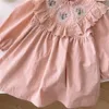 Mädchen Kleider Frühling Herbst Kinder Mädchen Langarm Stickerei Prinzessin Kleid Casual Floral Kinder Kleidung Kleidung R230612