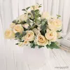 Flores secas cm rosa peônia de seda rosa buquê de flores artificiais 4 cabeças grandes flores falsas baratas adequadas para casamento em família