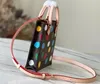 Echtes Leder Mini-Einkaufstasche Yayoi Kusama Damen Designer Luxurys PAINTED DOTS Cross Body Leder Sac Damen Leder Umhängetaschen