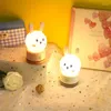 Nattljus silikon pat led lätt sovrum sovrum sömn barn rum tecknad baby lampa barn födelsedagspresent