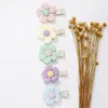 Accessoires pour cheveux bébé pince à cheveux coton tournesol épingles à cheveux pour enfants filles pince à bec de canard enfant en bas âge couleur bonbon épingle Corée du Sud Barrette pinces à cheveux