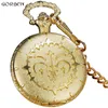 Montres De Poche De Luxe Ronde Or Steampunk Montre De Poche À Quartz Avec Chaîne De Taille FOB Vintage Anime Fans Cosplay Montre De Poche Femmes Hommes Cadeaux 230612