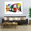 Abstracte Muziek Canvas Art Play Off Schilderij Handgemaakte Muzikale Decor voor Piano Room