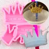 Baking Moulds Crown Straw Topper Silicone Mold Chocolate Candy Fondant Cake Decorating Tools Pendant Keychain Epoxy Resin Mould