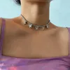 Girocollo Moda catena di cristallo collana farfalla in lega per le donne collane breve clavicola collares dichiarazione gioielli per feste A0024