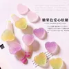 Nail Art Decorations 5Pcs Japanese Cute Gradient Gummy Jelly Heart-Shaped Nails Charms 3D Candy Resin Rhinestones Accessories