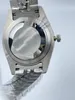 Relógio masculino novo designer de moda relógios 41mm data mecânica automática moldura lisa com agulha verde pulseira de aço inoxidável relógios de pulso esportivos