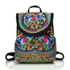 Backpack New National Embroidery Women Shopping Cover Backpacks!Nice Floral Embroidered Lady Bohemian Backrack Topsale Canvas Backpack J230517