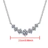 Pendanthalsband Smyoue 1.7CT All Necklace For Women Smile Princesses Sparkling Diamond Pendant S925 Sterling Silver Plated PT950 GRA 230609