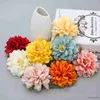 Dried Flowers 10Pcs Artificial Flower Silk Dahlia Heads For Home Decor Wall Wedding Wreath Crafts Gift Box Fake