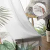 Curtain Jungle Elephant And Giraffe Sheer Curtains For Living Room Bedroom Kitchen Tulle Home Decorative Panels