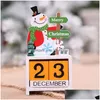 Décorations De Noël Avent Bois Mini Calendriers Ornements Pour La Maison Ornement De Noël Creative Cadeaux Pour Enfants Drop Delivery Garden Fest Dhvrf