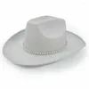 Boinas E15F Cintilante Chapéu de Cowboy Ocidental Cowgirl Para Mulheres Menina Po Props Cintilante Glitter Night Club Bar Dança