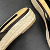 23SS Womens Platform Heels Fisherman tofflor Klassiska matchande sandaler Lammskinn Straw flätade slingbacks Slides Wedge Outdoor Casual Shoe Ladies for Party