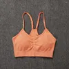 Camicie attive Fitness T-shirt da donna Reggiseno sportivo da allenamento Push Up Hollow Crop Top Anti-sudore Gilet imbottito antiurto Gilet da palestra Top da palestra