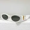 MIUサングラス女性の同じタイプの楕円形のフレームEyeglass Classic Designer Anti-Glare UV400 High Gradh High Appul Value Premium Plate Sunglasses 1AB85