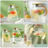 Bowls Cold Water Bottle Fridge Door Jug Glass Pitcher Drinks Lid Spout Large Container Vessel Tea Dispenser Party Juice