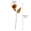 Dried Flowers Big sunflower branch with fake leaves artificial flowers for bedroom decoration artificiales