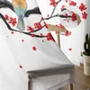 Curtain Chinese Style Flower Bird Sheer Curtains For Living Room Bedroom Kitchen Chiffon Tulle Home El Coffee Decor