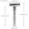 QSHAVE Rasoio di sicurezza regolabile Double Edge Classic Mens Rasatura da lieve a aggressiva 1-6 File Depilazione Rasoio con 5 lame L230523