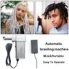 Hårbulle Maker EU Plug Mini Handheld Portable Deadlocs Crochet flätningsmaskin för snabb enkla DIY -dreadlocks -tillägg 230619