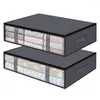 Opbergzakken 2 stuks Kledingtas Grote capaciteit Ritssluiting Visueel venster Quilt Organizer Onder Bed Box Huishouden