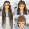 #1b Mix #30 Color High-grade Synthetic Fiber Corn Braids Full Lace Wig Headgear for Black Woman